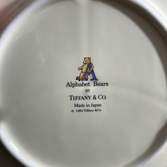 TIFFANY ALPHABET BEARS CHILDRENS PLATE - Picture 2 of 3